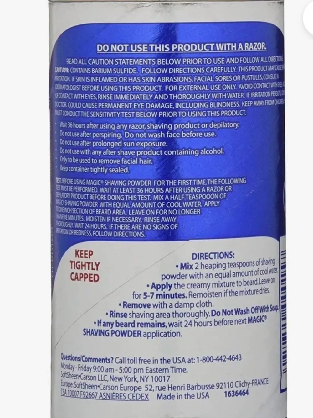 Magic Shaving Powder — White and Blue Can